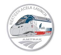 Amtrak Acela Lapel Pin - NextGen Launch Edition | 1.25-Inch Collectible Enamel Pin | Official Amtrak Acela Express Memorabilia