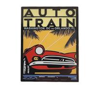 Amtrak Auto Train Convertible Lapel Pin - Collector Edition 1.5" Enamel Nickel Train Pin | Washington DC to Orlando Route | Railroad Heritage Collectible