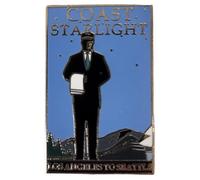 Amtrak Coast Starlight Collector Edition Enameled Lapel Hat Pin Seattle to Los Angeles