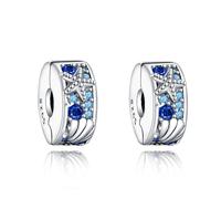 Amuefer 2 Pcs Starfish Clips Charms for Bracelets 925 Sterling Silver with Cubic Zirconia Pendant for Necklaces Birthday Christmas Jewelry Gifts for Women Friends