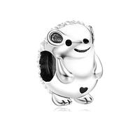 Amuefer Charms for Bracelets Cute Hedgehog Dangle 925 Sterling Silver Pendant for Necklaces Valentine's Day Birthday Christmas Jewelry Gifts for Women Friends