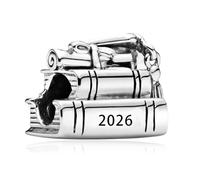 Amuefer S925 Bead Dangle Charms for Bracelets Necklaces, Compatible with Pandora, Jewelry Making, normal, Sterling Silver, Cubic Zirconia