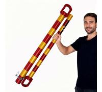 AMUFJJ 50 30 20 8 6 5 3 Tons Towing Bar Spring Damper Pole Stabilizer, Portable Traction Bars Car Tow Bar Kit with Two-Way Cushioning for Emergency/Roadside Assistance(20t)