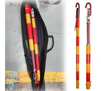 AMUFJJ Anti-Collision Tow Bars for Flat Towing, Steel Bumper-Mounted Universal Towing Bar Pole with Two-Way Cushioning for Car/Trailer/Truck(Load 5 tons)