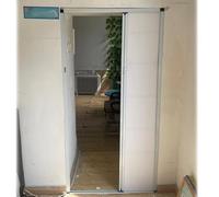 AMUFJJ concertina door Folding Doors Internal White Concertina, 60 70 80 90 100 CM Widths Accordion Door with Handles for Utility Room/Bedroom/Kitchen, Room Divider Gate(60x175cm/23.6x68.9in)