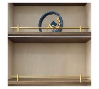 AMUFJJ Customizable Shelf Rail Fence Set for Commercial Display, 14 18 20 26 38 Inch Aluminum Pole Guardrail Gold, Prevents Items From Falling(4 pack,14in (36cm))