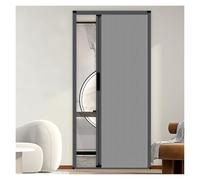 AMUFJJ Lockable Concertina Doors Internal Grey White, 70 76 80 86 90 96 100 cm Width Retractable Partition Folding Door No Drilling, Honeycomb Accordion Door(Gray,76x190cm)