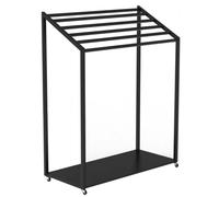 AMUFJJ Movable Yoga Mat Rack with Caster Wheels, Yoga Mat Towl Organizer with a Base for Yoga Studio Home Gym, Small Exercise Mat Drying Towel Floor Stand Storage(Black,85cmx45cmx120cm)