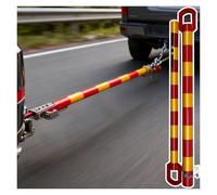 AMUFJJ Reflective Towing Bar Bumper Mount, Universal Car Recovery Tow Pole for Trucks/SUVs/RVs/Boat/Trailers, Anti-Collision Towbar Hitch(20 ton)