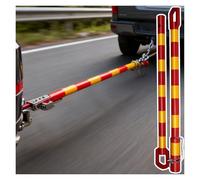 AMUFJJ Reflective Towing Bar Bumper Mount, Universal Car Recovery Tow Pole for Trucks/SUVs/RVs/Boat/Trailers, Anti-Collision Towbar Hitch(30 ton)