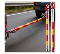 AMUFJJ Reflective Towing Bar Bumper Mount, Universal Car Recovery Tow Pole for Trucks/SUVs/RVs/Boat/Trailers, Anti-Collision Towbar Hitch(6 ton)