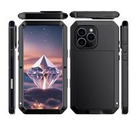 Amulent Case For iPhone 16 Pro Max Metal Case Black Gorilla Cover Heavy Duty High Impact Shockproof Tough Protective Armor Comfortable and Durable Mobile Phone Cover For iPhone 16 Pro Max