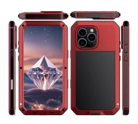 Amulent Case For iPhone 16 Pro Max Metal Case Red Gorilla Cover Heavy Duty High Impact Shockproof Tough Protective Armor Comfortable and Durable Mobile Phone Cover For iPhone 16 Pro Max