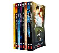 Amulet Series Graphic Novels Collection 8 Books Set By Kazu Kibuishi (The Stonekeeper,Stonekeeper's Curse,Cloud Searchers,Last Council, Prince of the Elves, Escape From Lucien, Firelight, Supernova)