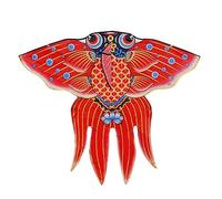 AMULONG Kites for Parties, 55" Goldfish Huge Kite Easy To Fly,With Tail For Beach Trip Park Family Outdoor Games Activities Beach(A,1000M)