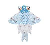 AMULONG Kites for Parties, 55" Goldfish Huge Kite Easy To Fly,With Tail For Beach Trip Park Family Outdoor Games Activities Beach(B,100M)