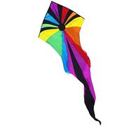 AMULONG Kites for Parties, Colorful Ghost Kite Long Tail Easy To Fly For Beach Trip Park Family Outdoor Games And Activities Beach(A,400m)