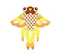 AMULONG Kites for Parties, Goldfish Chinese Style Kite Easy To Fly In The Breeze For Outdoor Games And Activities Single Line Kite With Flying Tools Beach(A,100 meters)