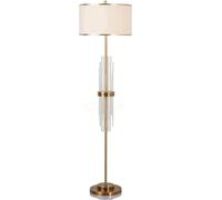AMULONG Standing Tall Lamps K9 Crystal Tall Lamps With Hardware Electroplating Base Reading Light Fabric Lampshade Standing Lamp Reading Light