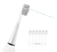 AmuLumon Flossing Toothbrush Heads Replacement, 6 Count, Compatible for Waterpik Sonic Fusion/2.0 Brush and Flosser Combo… (Full Size, White)