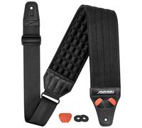Amumu AIRCELL Bass & Guitar Strap 3.5" Ultra Wide - 0.7" Thick Breathable Convex 3D Air Cell Cushions - Neoprene Padding - Comfort Custom - Adjustable Length 44"-55"(STD)