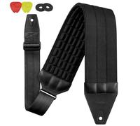 Amumu AIRCELL Bass & Guitar Strap 4" Ultra Wide - 0.7" Thick Breathable Convex 3D Air Cell Cushions - Neoprene Padding - Cotton Canvas Top - Adjustable Length 44"-55"(Standard)