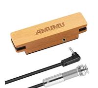 AMUMU SP31 Woody Magnetic Soundhole Pickup with Rare Earth Neodymium Magnet for Steel String Acoustic Guitars - Single Coil, Passive, Battery-Free, Clear & Balanced Acoustic Tone