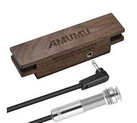 AMUMU SP31WN Walnut Magnetic Soundhole Pickup for Steel String Acoustic Guitars - Single Coil, Passive, Battery-Free, Clear & Balanced Acoustic Tone