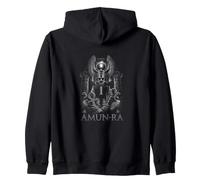 Amun Ra Egyptian Sun God Ankh Winged Majesty Zip Hoodie