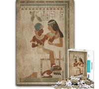 Amunof II And His Governes Wooden Puzzle 500 Pieces | Border-first building: easier piece organisation alone or together.