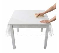 Amunpitic Clear Table Protector PVC Thick Transparent Waterproof Table Cover 30x135cm, Plastic Tablecloth, Spill-Proof & Scratch Resistant Mat for Dining Room, Kitchen or Desk