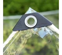 Amunpitic Transparent Tarp Heavy Duty 0.5x3, Clear Tarpaulin Waterproof, Tarps Plastic Transparent with Grommets, for Patio, Greenhouse, and Outdoor Use