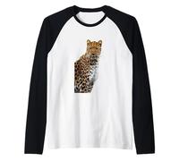 Amur Leopard Endangered Big Cat Raglan Baseball Tee