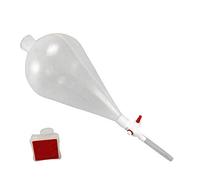 Amur Leopard Polypropylene Separatory Funnel with Scale Conical Separating Funnel with TFE Stopcock and PP Inner Plug Cover, 1000ml