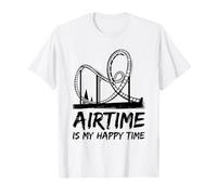 Amusement Park Airtime Is My Happy Time Roller Coaster T-Shirt