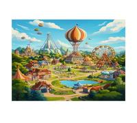 Amusement Park Ferris Wheel Balloon Jigsaw Puzzle, 1000 Pcs Indoor Adult