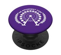 Amusement Park Ferris Wheel Graphic Retro Design PopSockets Adhesive PopGrip