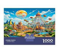 Amusement Parks 1000 Piece Jigsaw Puzzle on Sustainably Sourced Board Favourites Jigsaw Fun Fair with Impossible Puzzle for Challenging Puzzles for Adults 38x26cm/1000pcs