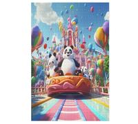 Amusement Parks 1000 Piece Wooden Jigsaw Puzzle- Brain Teaser Game for Adults & Children Educational Activities Jigsaws Puzzles 78×53cm