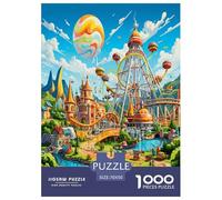 Amusement Parks 1000 Pieces Premium Jigsaw Age 3+ Quirky, Abstract Design, Home Decoration, Educational, Challenging 70x50cm/1000pcs