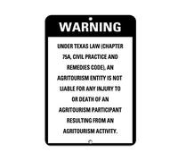 amusFlynnel Warning Sign an Agritourism Entity is Not Liable for Any Injury Death Road Sign Business Sign 12X16 Inches Aluminum Metal Tin Sign