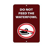 amusFlynnel Warning Sign Do Not Feed The Waterfowl Activity Sign Park Signs Road Sign Business Sign 12X16 Inches Aluminum Metal Tin Sign