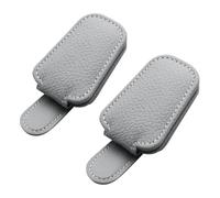 Amusingtao 2PCS Sunglass Holder for Car, Sunglasses Holders for Car Visor, Magnetic Leather Sunglasses Holder and Ticket Card Clip, Visor Accessories