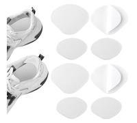 Amusingtao 4Pairs Self-Adhesive Shoe Repair Patches for Heels/Holes - Microfiber Leather No-n-Slip Wear-Resistant Patches for Sneakers,High Heels,Leather Shoes (White)