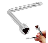 Amusingtao Multi Functional Triangular Bin Key,Universal Triangular L-Type Key for Elevator Door, Fireplace, Chimney, Gas Meter Cabinet, Switch Control Cabinet(Silver)