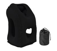 Amusingtao Travel Pillow Support Headrest Portable Inflatable Neck Pillow for Travel on The Plane Train Home Office, Comfortable for Long Journeys(COLOR:Black)