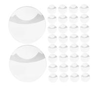 AMUSLESUR 100pcs Round Badge Protector Covers Transparent Sleeves for Button Pins Anime Collectibles Clear Badge Covers with Antiscratch Surface for Display and Protection