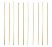 AMUSLESUR 10pcs Solid Wood Craft Rods for Shadow Puppetry and DIY Model Making Ergonomic Round Wooden Control Sticks with Design Puppet Manipulation Bars for Creative Arts and Crafts