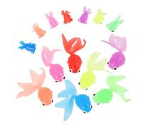 AMUSLESUR 14pcs Floating Realistic Goldfish Soft Miniature Fish Models for Aquarium Decoration Colorful Small Fake Fish Tank Ornaments Lifelike Swimming for Bath