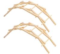 AMUSLESUR 2 Sets Wooden Arch Bridge DIY Model Kit Educational Stem Science Project for Interactive Building to Develop Creativity and Skills for Boys